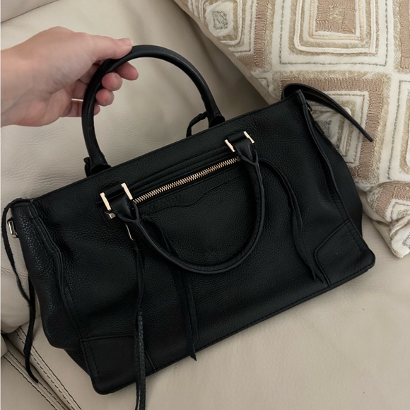 Rebecca Minkoff Black Leather Regan Satchel - Picture 8 of 9